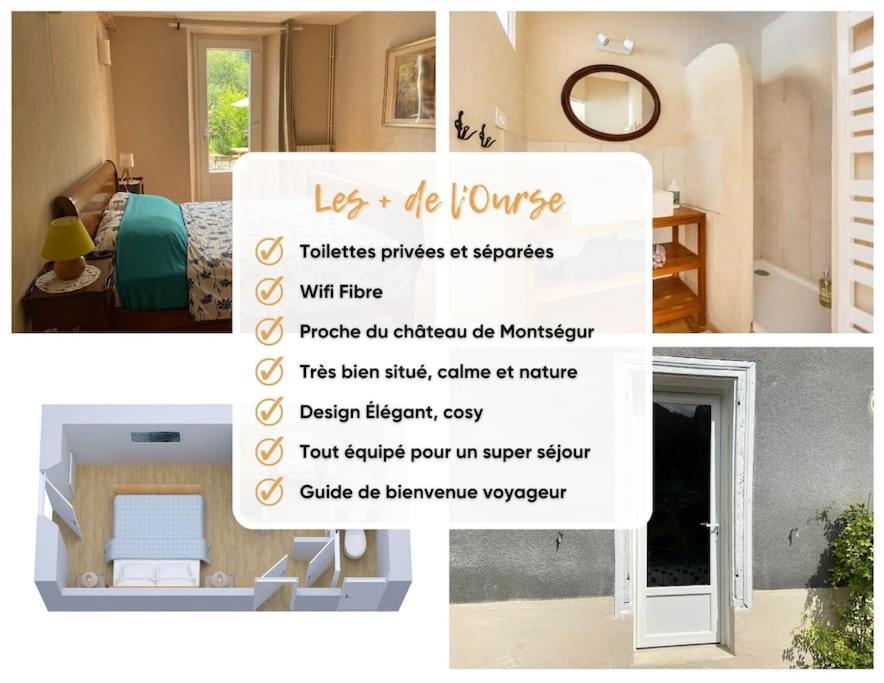 Chambre Double Cosy - Gite De La Louve Fougax-et-Barrineuf Extérieur photo